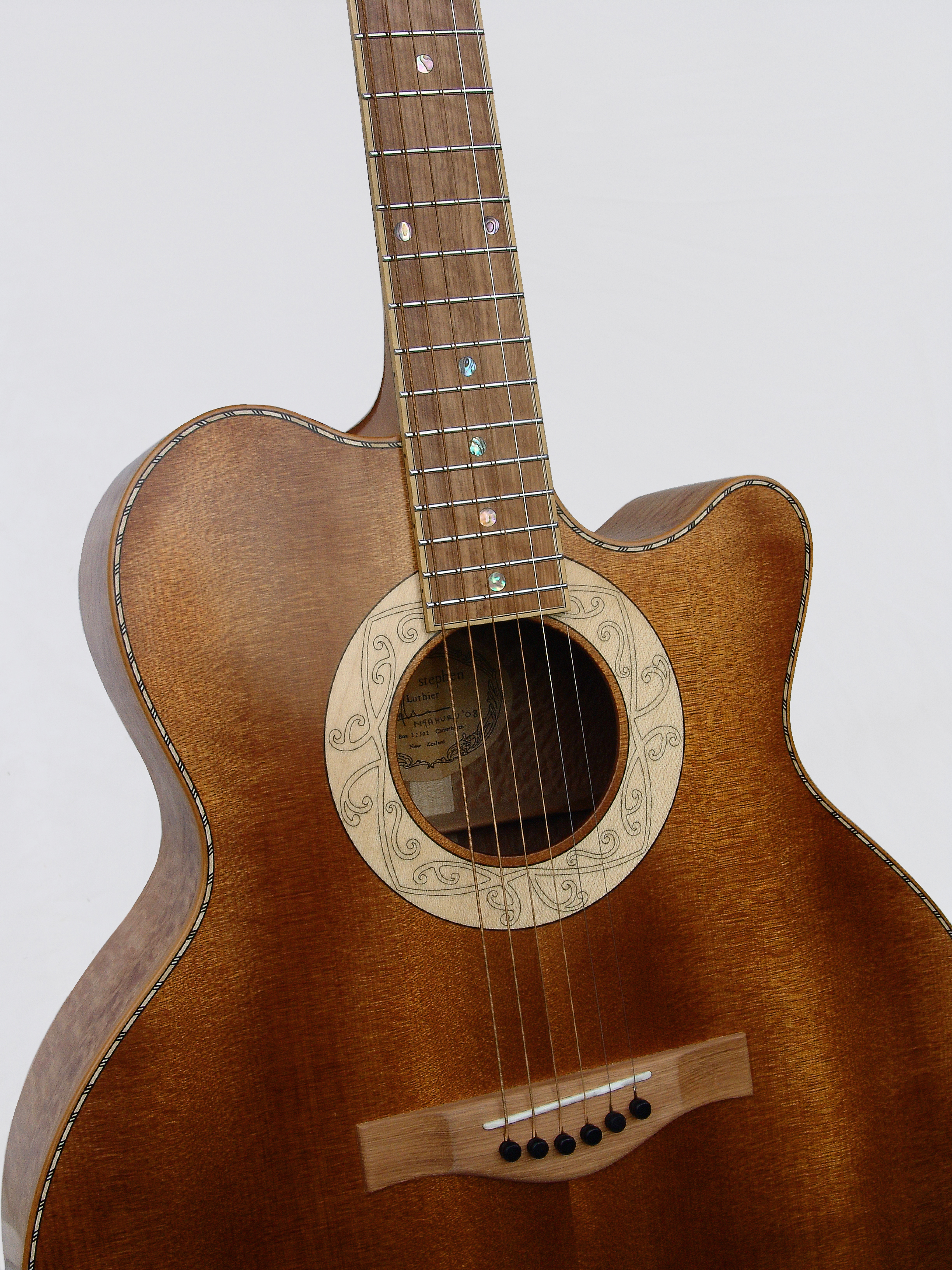 Guitar maker Peter Stephen double cutaway acoustic guitar