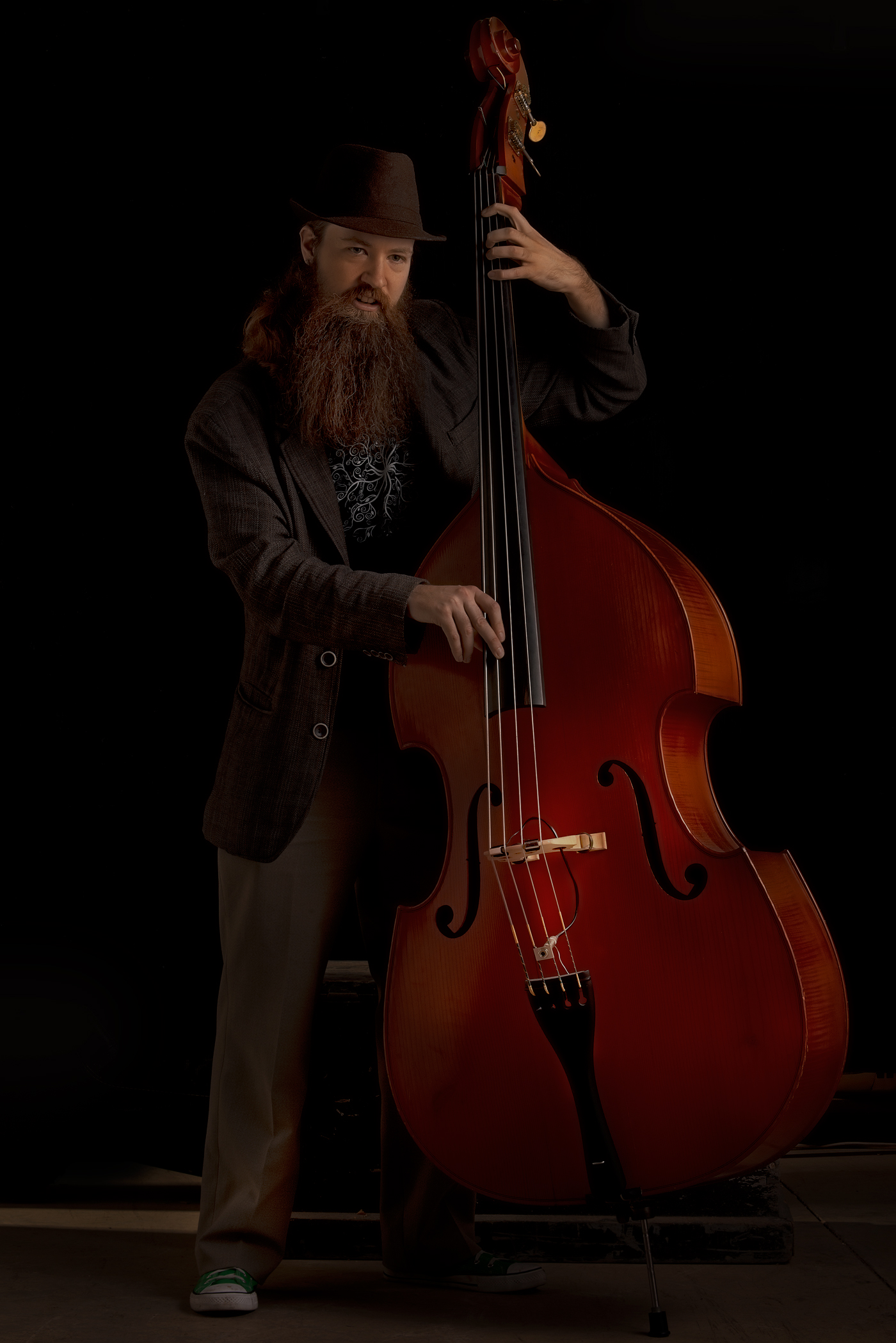Peter Stephens built the double bass for Ari the new Wizard Apprentice of Christchurch.