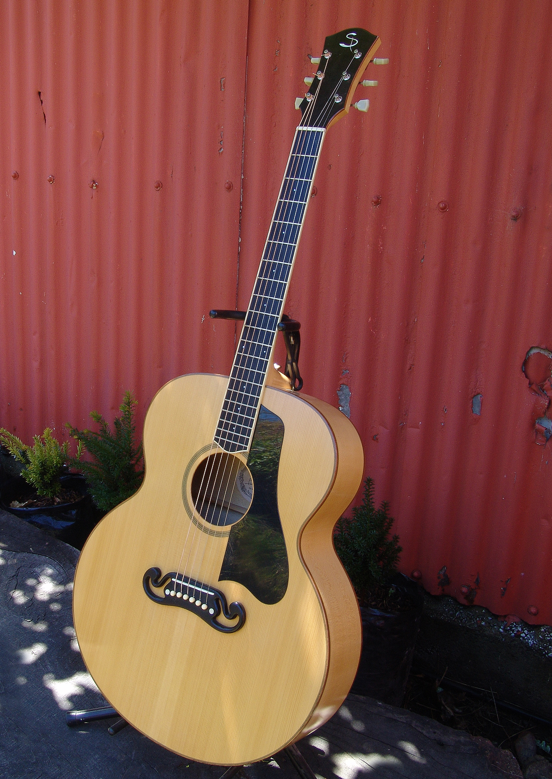 Guitar maker Peter Stephen's large Jumbo before the neck is attached