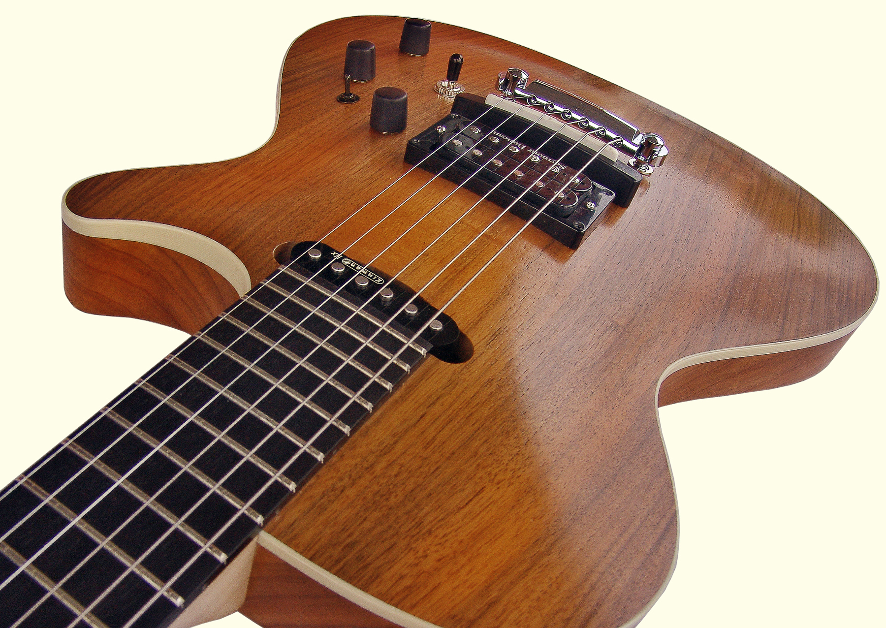 Guitar Maker Peter Stephen. Gibson Les Paul style electric solid body guitar