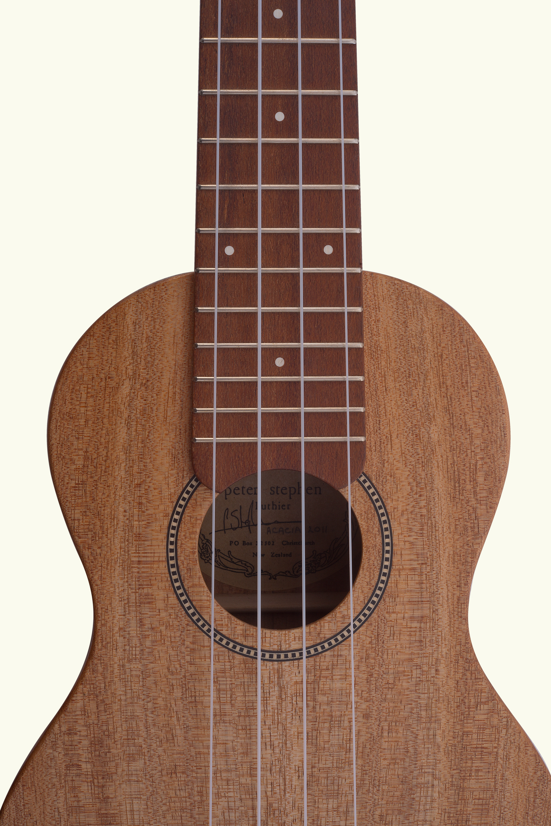 Luthier Peter Stephen's Ukulele's featuring the rosetta and soundhole