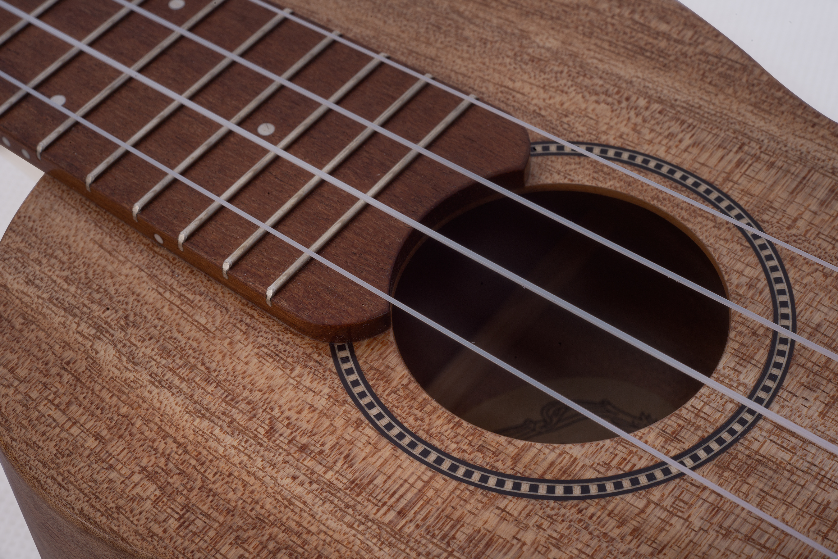 Luthier Peter Stephen's series of Ukulele's featuring the sound hole and rostetta